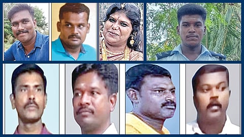 மேலே > ராஜா, ராமச்சந்திரன், நிகிதா, அஜித்குமார் | கீழே > கண்ணன், பிரபு, ஆனந்த், சங்கர மணிகண்டன்