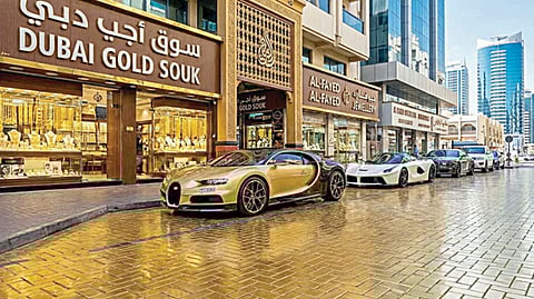 துபாய் கோல்ட் மாவட்டத்தில் அமைக்கப்படவுள்ள தங்கச் சாலை திட்டத்தின் வரைப்படம்.