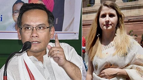 காங்கிரஸ் எம்.பி.கவுரவ் கோகோய், அவரது மனைவி எலிசபெத்