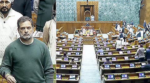 ராகுல் காந்தியை பேச அனுமதிக்கக் கோரி அமளி - மக்களவை நாள் முழுவதும் ஒத்திவைப்பு