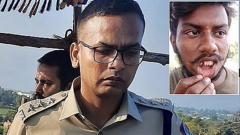 ஐபிஎஸ் அதிகாரி பல்வீர் சிங். உள்படம் - பாதிக்கப்பட்ட நபர்