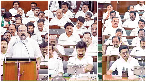 தமிழக அரசின் ரூ.3.44 லட்சம் கோடி மதிப்பிலான இடைக்கால பட்ஜெட்டை நிதியமைச்சர் தங்கம் தென்னரசு நேற்று சட்டப்பேரவையில் தாக்கல் செய்து உரையாற்றினார்.