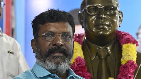 விடுதலை சிறுத்தைகள் கட்சியின் தலைவர் திருமாவளவன்