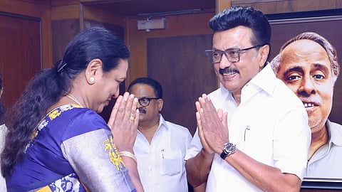 ஸ்டாலினுடன் பிரேமலதா விஜயகாந்த்