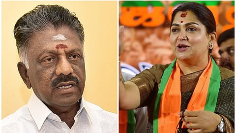 “ஓ.பன்னீர்செல்வம் பாவம்” - பரிதாபப்படுகிறார் குஷ்பு