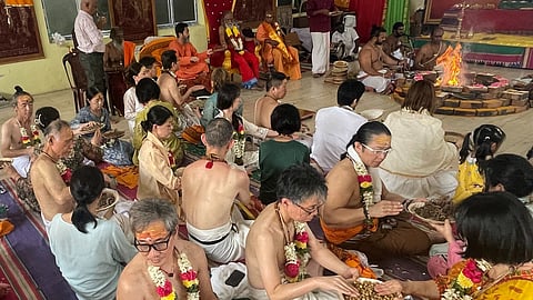 பழநி | உலக நன்மைக்காக ஜப்பானியர்கள் நடத்திய சிறப்பு யாகம்