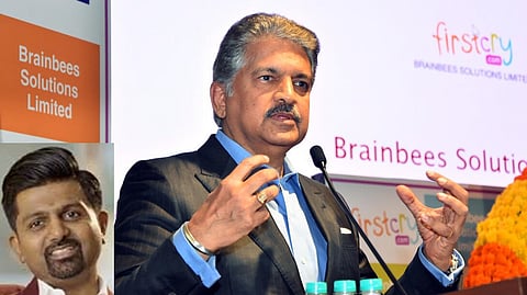 ஆனந்த் மஹிந்திரா (உள்படம்) தொழில திபர் தீரஜ் ஜெயின்