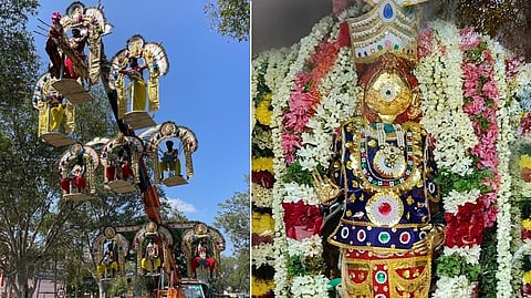 அலங்கரிக்கப்பட்ட ‘வைர வேலுடன்’ பழநிக்கு பறவை காவடியில் வந்த வால்பாறை பக்தர்கள்