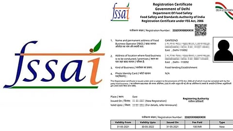உணவு பாதுகாப்பு தரச் சான்றிதழை இனி புதுப்பிக்க தேவையில்லை: எப்எஸ்எஸ்ஏஐ அறிவிப்பு