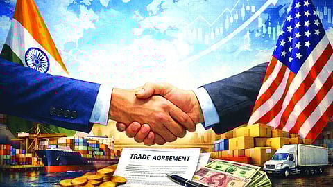 புதிய வரி விதிப்பு முறை அமலாகும் வரை இந்தியா - அமெரிக்கா வர்த்தக ஒப்பந்தம் நிறுத்திவைப்பு