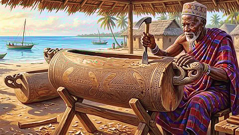 தானே அடித்துக்கொள்ளும் முரசு! - பப்புவா நியூ கினி நாட்டுப்புறக் கதை