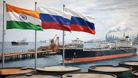 சீனாவுக்கு சென்று கொண்டிருந்த நிலையில் இந்தியாவுக்கு திருப்பி விடப்பட்ட ரஷ்ய கச்சா எண்ணெய் கப்பல்