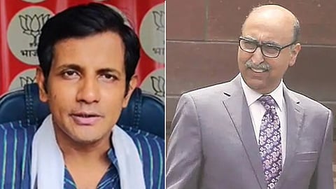 பாஜக தேசிய செய்தித் தொடர்பாளர் துஹின் சின்ஹா (அடுத்தப்படம்) முன்னாள் பாகிஸ்தான் தூதர் அப்துல் பாசித்