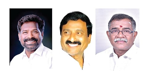 காந்தி, அன்பழகன், அருள்முருகன்