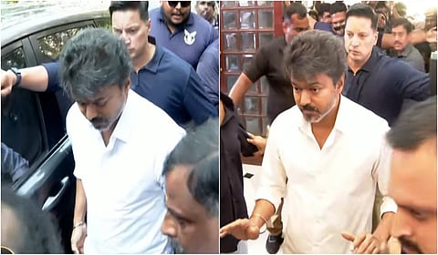 பெரம்பூர் பிரச்சாரம் விவகாரம்: தலைமைச் செயலகத்தில் தேர்தல் அதிகாரியிடம் விஜய் நேரில் புகார்