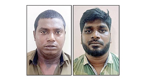 கைது செய்யப்பட்ட நாகராஜ், மணிமாறன்.