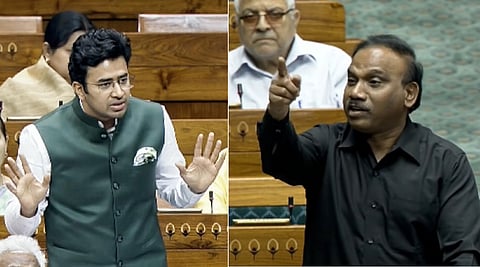 “எங்களுக்கு தேசப்பற்று பாடம் எடுக்காதீர்!” - மக்களவையில் தேஜஸ்வி சூர்யாவுக்கு ஆ.ராசா பதிலடி