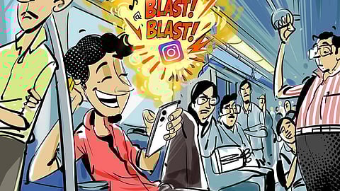 சென்னை மெட்ரோ ரயிலில் அதிக சத்தத்துடன் பாட்டு கேட்டால் ரூ.500 வரை அபராதம்