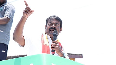 காரைக்குடியில் தேர்தல் பரப்புரையில் ஈடுபட்ட சீமான்