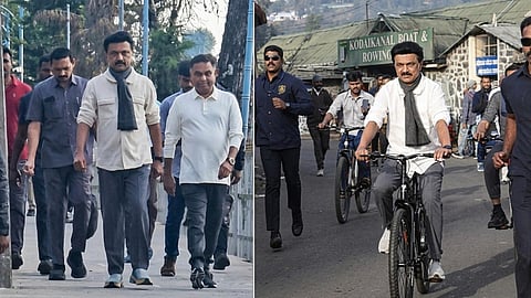 கொடைக்கானலில் முதல்வர் ஸ்டாலின் சைக்கிள் பயணம்