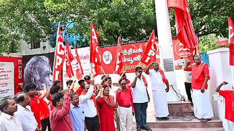 சிபிஐ மாநில தலைமை அலுவலகத்தில் மே தின கொண்டாட்டம்