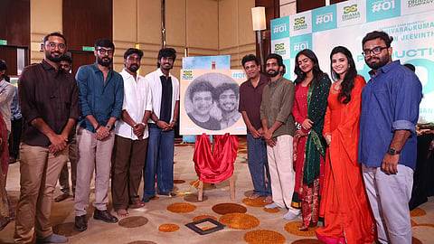 The cast and crew of the film at the launch event