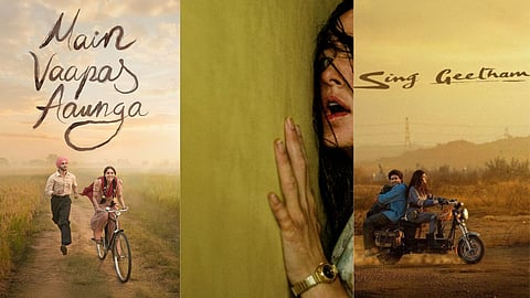 Stills from 'Main Vaapas Aaunga,' 'Backrooms' and 'Sing Geetham'