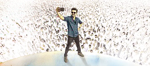 Vijay in a poster of 'Jana Nayagan'