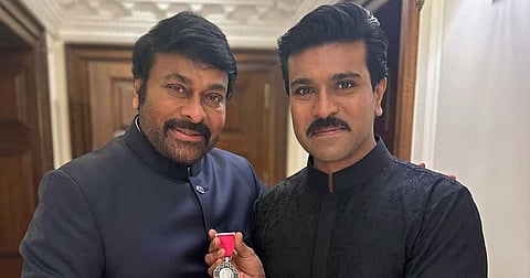 Chiranjeevi and Ram Charan