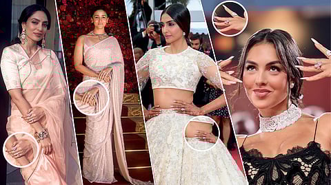 Sobhita Dhulipala, Alia Bhatt, Sonam Kapoor and Georgina Rodríguez engagement rings