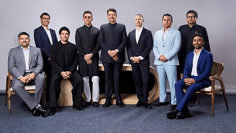 The team of Excel Entertainment and Universal Music India with Maharashtra CM Devendra Fadnavis