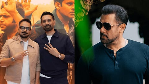 A still of Raj and DK and Salman Khan