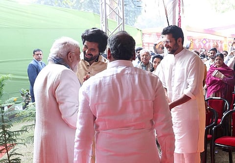 Sivakarthikeyan and Ravi Mohan meet PM Modi in Delhi