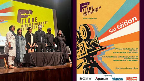 Pooja Gupte, Aparna Purohit, Subhadra Mahajan, Siddharth Meer,Swapnil Sonawane, Archana Boharde | A poster of the Flare Cinematography Film Festival