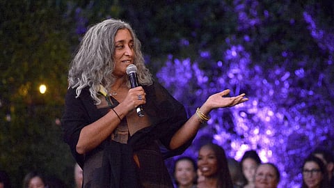 Oscars (1Geeta Gandbhir speaks during the 19th Annual Women In Film Oscar Nominees Celebration Presented by Max Mara with additional support from ShivHans Pictures on March 13, 2026 at Wheelhouse in West Hollywood, California.