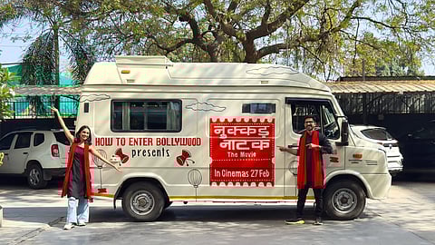 The caravan of the 'Nukkad Naatak' team