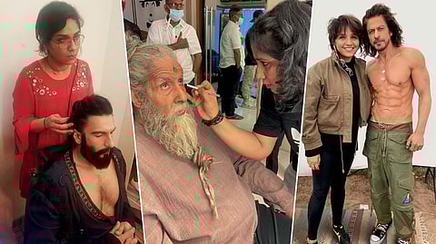 Ranveer Singh, Amitabh Bachchan and Shah Rukh Khan with Preetisheel Singh.