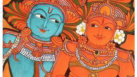 A temple artwork in Kerala