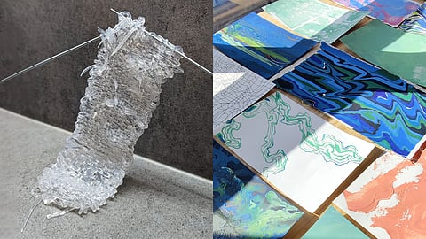 Prachi creates pieces of art from textile prints to knits and weaves made from a myriad of materials.