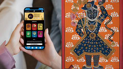 L: The Rooftop Mobile App R: A Pichwai pianting