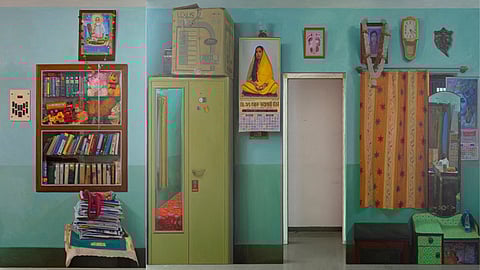 Capturing the domestic iconography of an Indian household, Baroda-based artist Abir Karmakar highlights the social and temporal idiosyncrasies of modern India through his life-sized, photorealistic paintings.