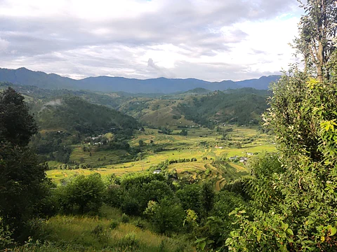 A typical village landscape of farming communities in the Johar Valley.