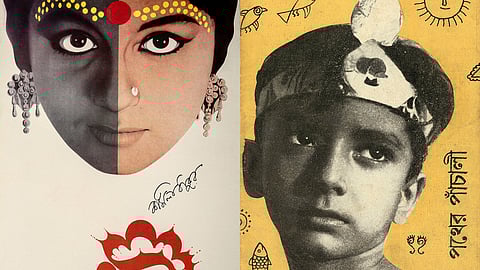 L: Re-release half-sheet poster of Devi R: Re-release full-sheet poster of Pather Panchali (1980)
