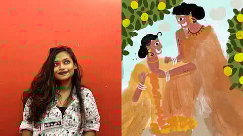 Resonating with positive emotions, Shreya’s artworks are a celebration of everyday Indian life.