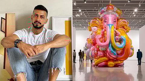 Jayesh's AI art on display.