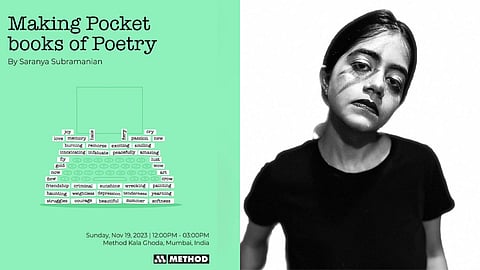The Making Pocketbooks of Poetry workshop will be an immersive experience with an interactive, creative and generative writing structure.