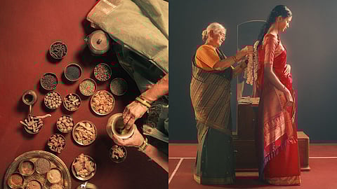 Kanakavalli invites us to immerse ourselves in their enchanting campaign titled 'Little Rituals of Deepavali', a celebration of the poignant beauty inherent in South Indian family customs.