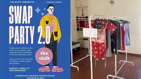 A poster for the Shift's Swap Party 2.0 in Bengaluru