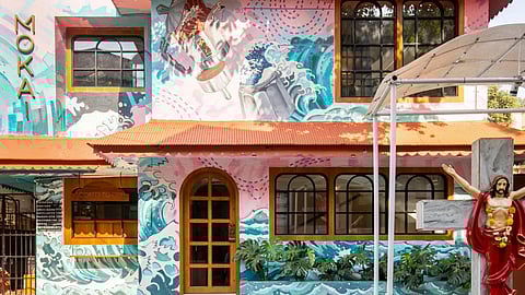 The facade of Mokai's picturesque Bandra location.