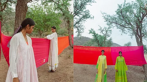 The collection celebrates the interconnectedness of nature and textiles and is a reflection of the numerous stories woven into fabrics and the deep-rooted traditions of craftsmanship.
